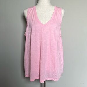 Madewell‎ V-Neck Baby Pink Tank Top Size 1X